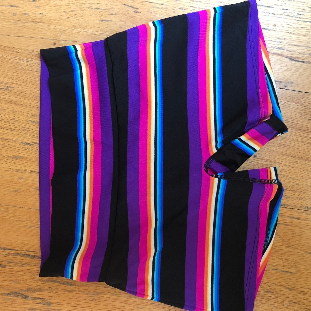 K-Deer Striped Short Shorts XS
